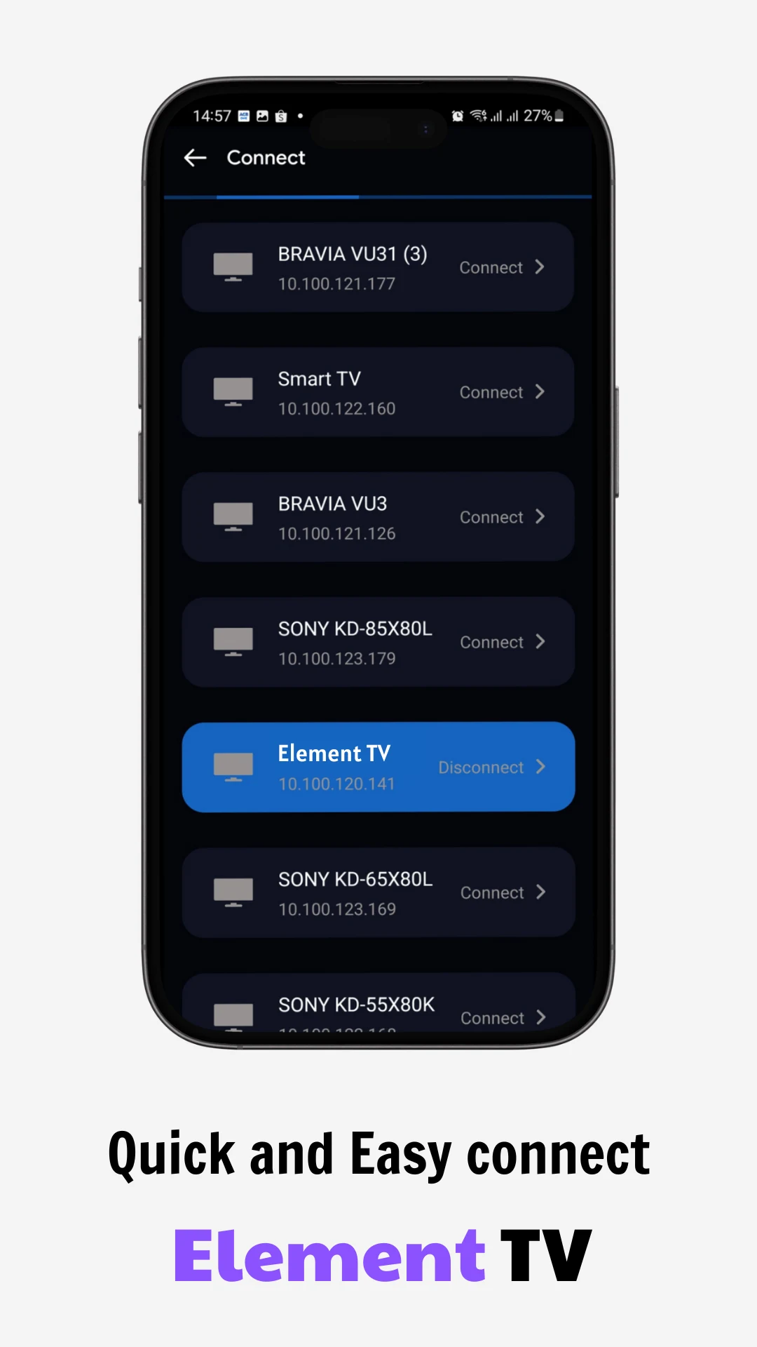 Remote For Element TV screenshot