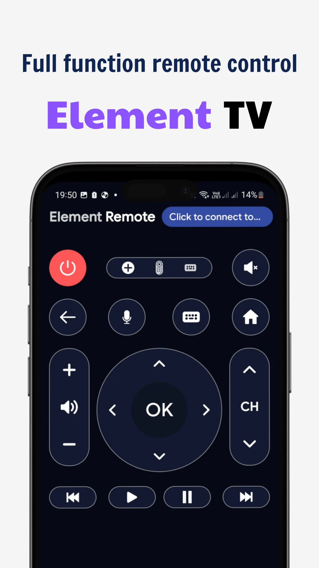 Remote For Element TV screenshot